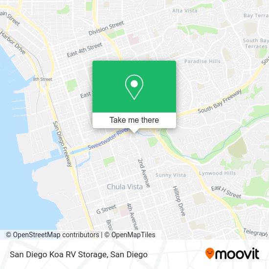 San Diego Koa RV Storage map