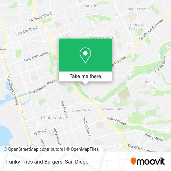 Funky Fries and Burgers map