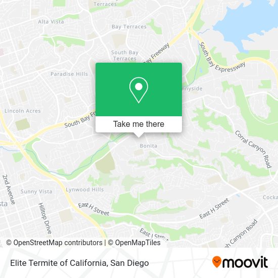 Mapa de Elite Termite of California