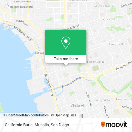 Mapa de California Burial Musalla