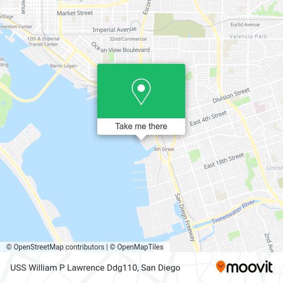 Mapa de USS William P Lawrence Ddg110