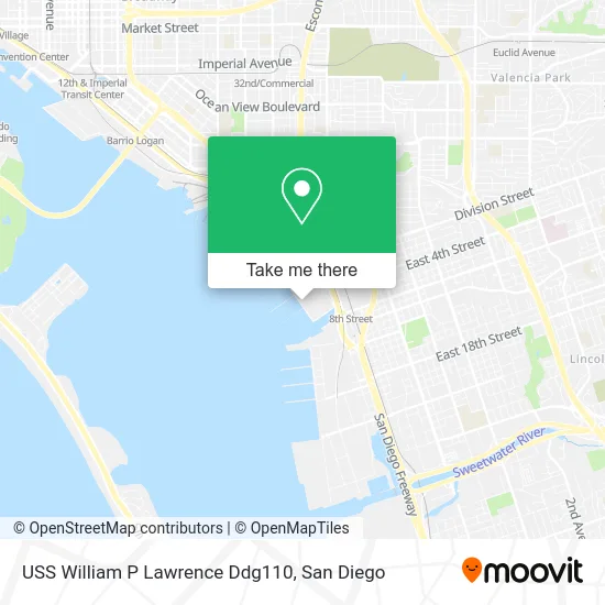 USS William P Lawrence Ddg110 map