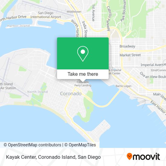 Kayak Center, Coronado Island map