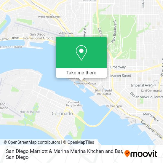 San Diego Marriott & Marina Marina Kitchen and Bar map
