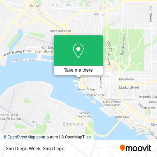 Mapa de San Diego Week