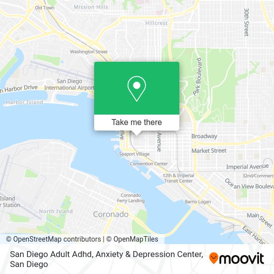 Mapa de San Diego Adult Adhd, Anxiety & Depression Center