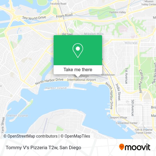 Tommy V's Pizzeria T2w map