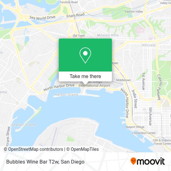 Bubbles Wine Bar T2w map