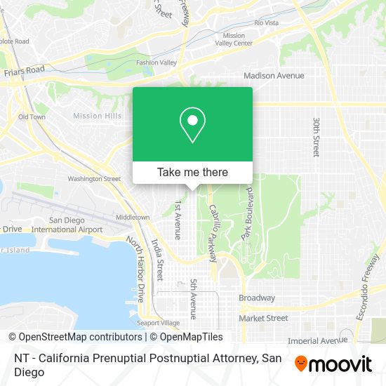 NT - California Prenuptial Postnuptial Attorney map