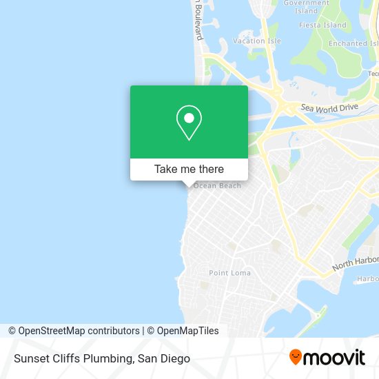 Mapa de Sunset Cliffs Plumbing