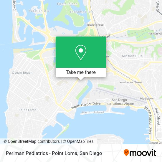 Perlman Pediatrics - Point Loma map