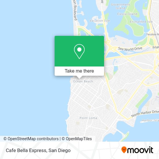 Cafe Bella Express map