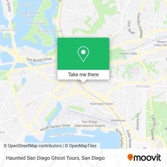 Haunted San Diego Ghost Tours map