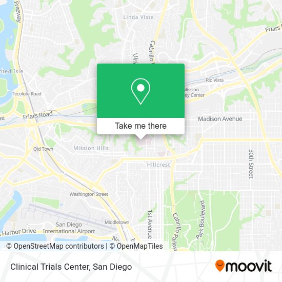 Mapa de Clinical Trials Center