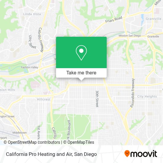California Pro Heating and Air map