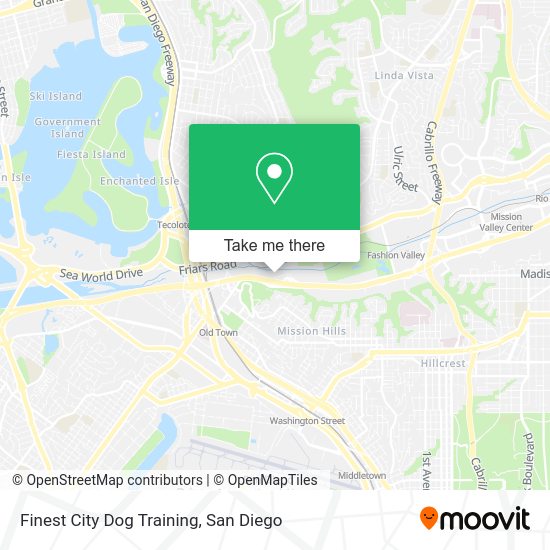 Finest City Dog Training map