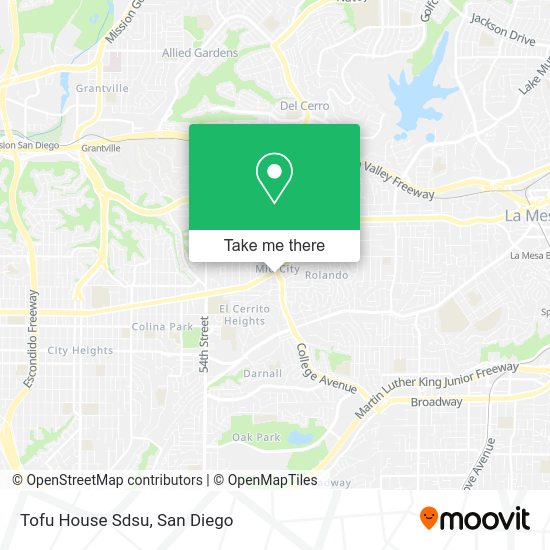 Mapa de Tofu House Sdsu
