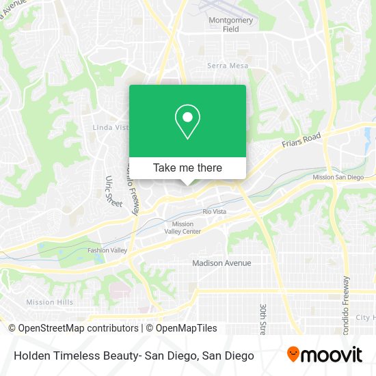 Mapa de Holden Timeless Beauty- San Diego