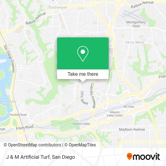 J & M Artificial Turf map