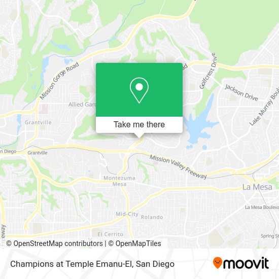 Champions at Temple Emanu-El map