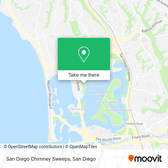 San Diego Chimney Sweeps map