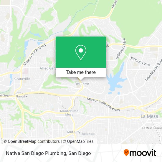 Native San Diego Plumbing map