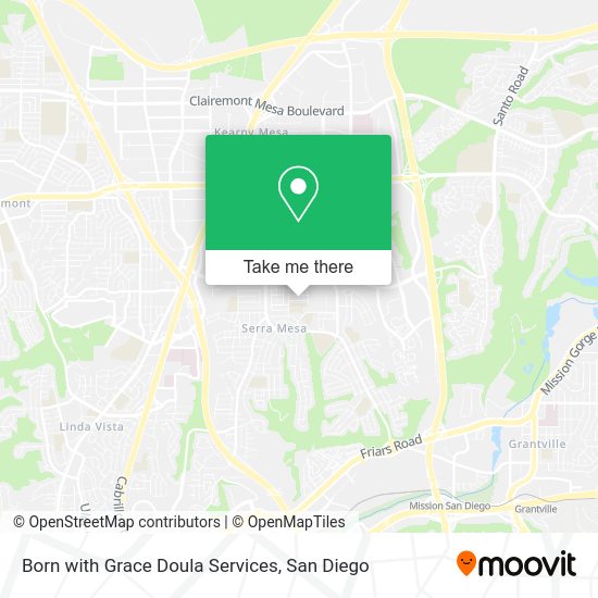 Mapa de Born with Grace Doula Services
