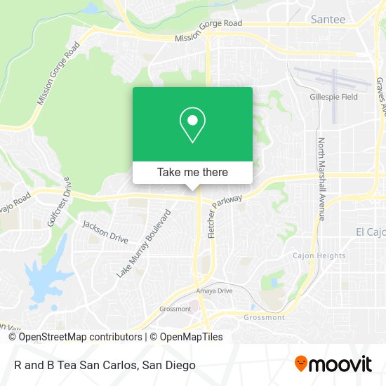 Mapa de R and B Tea San Carlos