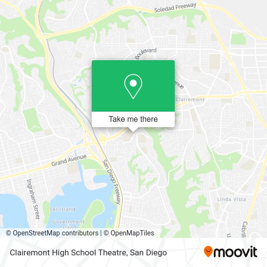 Mapa de Clairemont High School Theatre