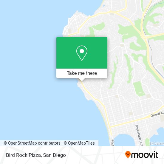 Mapa de Bird Rock Pizza