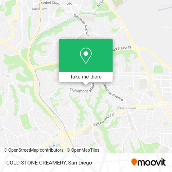 COLD STONE CREAMERY map