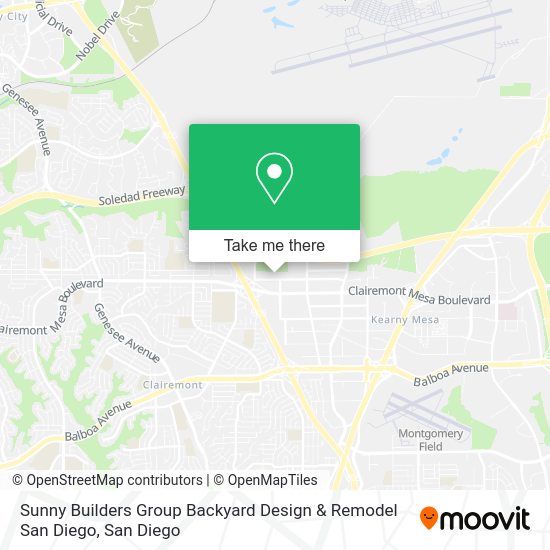 Sunny Builders Group Backyard Design & Remodel San Diego map