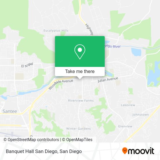 Banquet Hall San Diego map