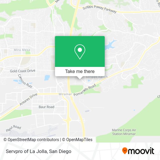 Servpro of La Jolla map