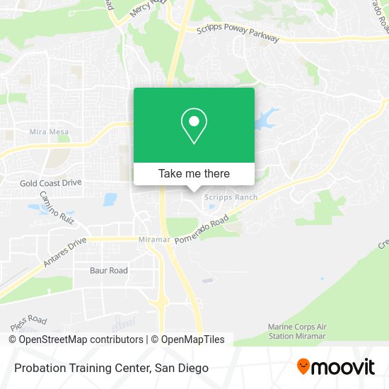 Probation Training Center map