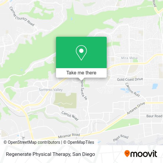 Regenerate Physical Therapy map