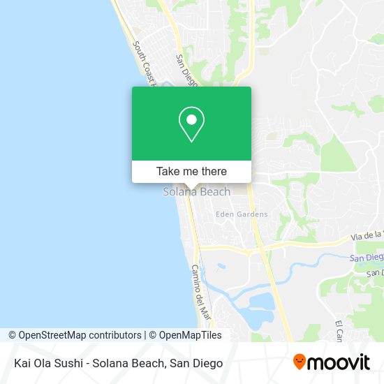 Kai Ola Sushi - Solana Beach map