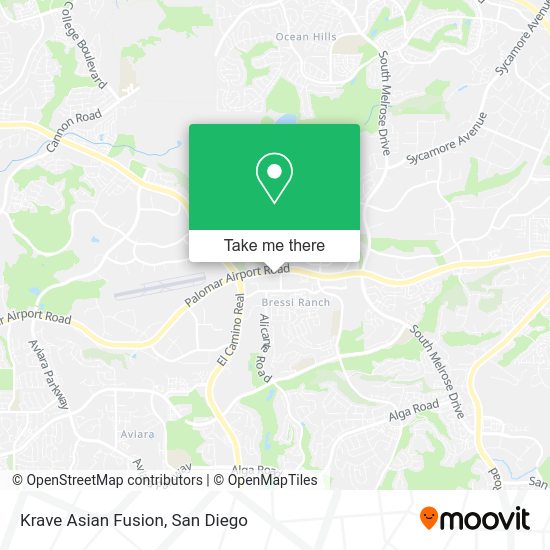 Krave Asian Fusion map