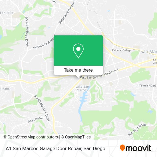 A1 San Marcos Garage Door Repair map