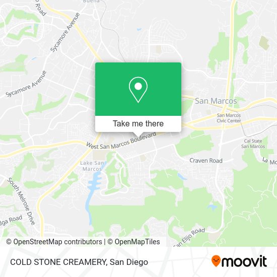 Mapa de COLD STONE CREAMERY