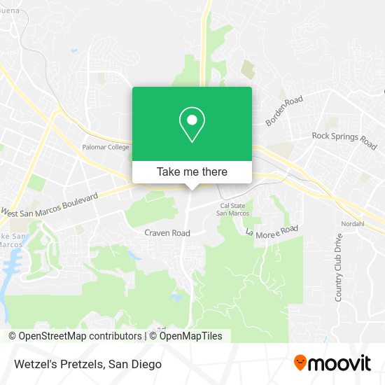 Wetzel's Pretzels map