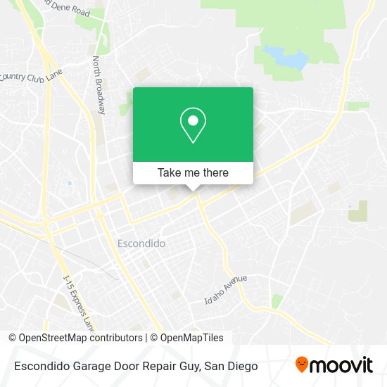 Escondido Garage Door Repair Guy map