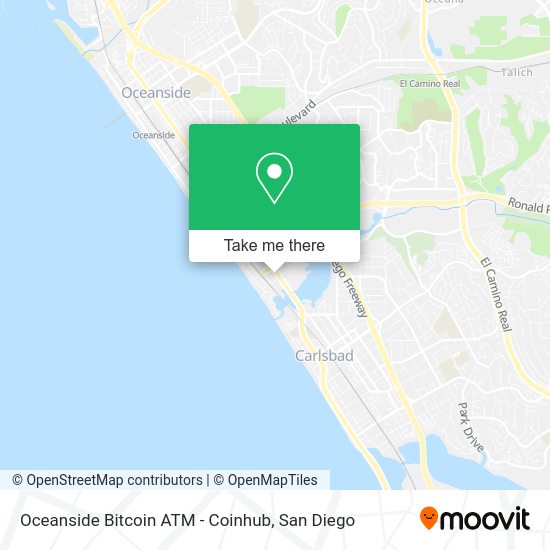 Mapa de Oceanside Bitcoin ATM - Coinhub