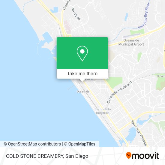 COLD STONE CREAMERY map