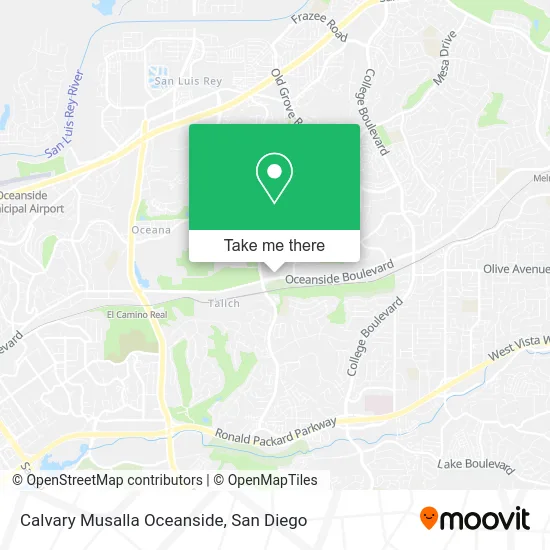 Calvary Musalla Oceanside map