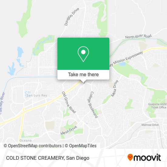 COLD STONE CREAMERY map