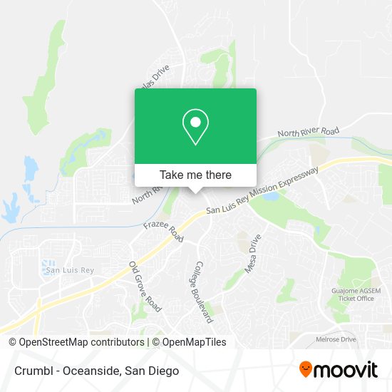 Mapa de Crumbl - Oceanside