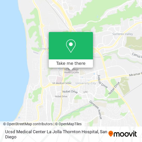 Mapa de Ucsd Medical Center La Jolla Thornton Hospital
