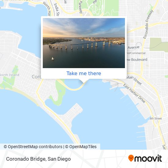 Coronado Bridge map
