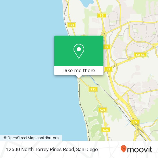 Mapa de 12600 North Torrey Pines Road